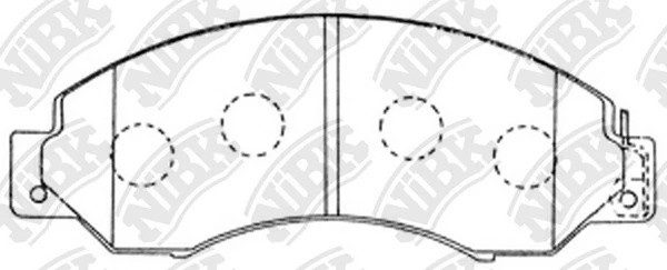 Колодки тормозные NISSAN Tiida (04-07) передние (4шт.) NIBK PN2368 NIBK