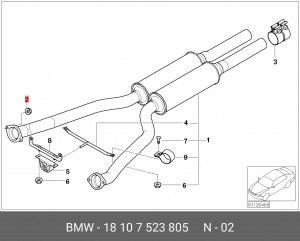Гайка BMW OE 18 10 7 523 805 BMW