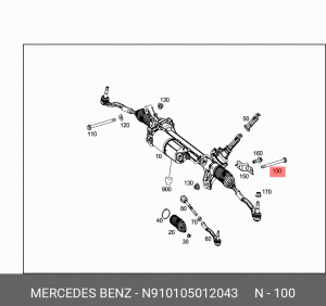 Болт MERCEDES OE N 910105 012043 MERCEDES BENZ