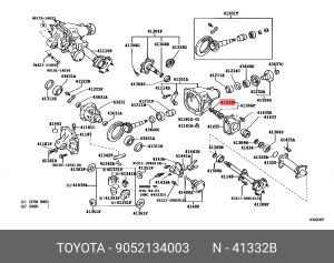 кольцо стопорное отверстия! приводного вала\ Toyota 4Runner 2.7/4.0/4.7 03-24 90521-34003 TOYOTA