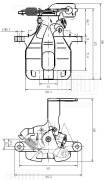 Суппорт тормозной задний правый d=38 мм CF190606 TRIALLI