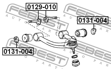 Болт с эксцентриком TOYOTA LAND CRUISER 100 HDJ101/UZJ100 1998-2007 0129-010 0129010 FEBEST