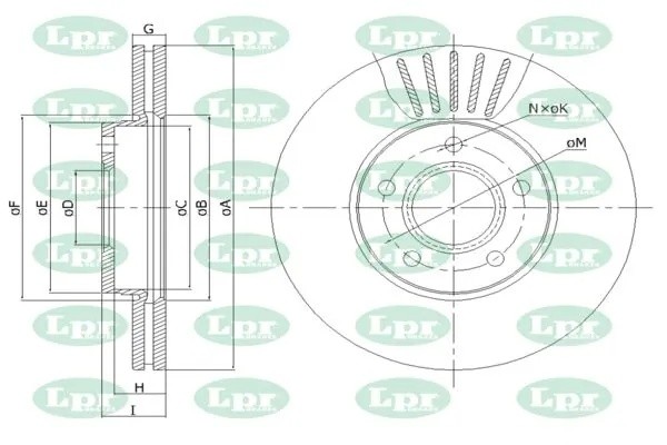 Диск тормозной F1009V F1009V LPR