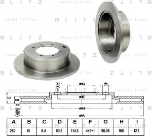 Диск тормозной задний MITSUBISHI Galant/Lancer/Space Runner 91- BS0139 BS0139 BLITZ