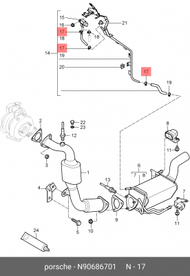 Хомут VW AUDI SEAT SKODA патрубка системы охлаждения OE N 906 867 01 VAG