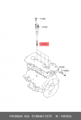 СВЕЧА ЗАЖИГАНИЯ  S1884-611070 S1884611070 HYUNDAI KIA