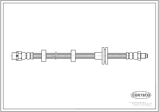шланг тормозной передний! \ Land Rover Range Rover 4.4/3.0TD 6 02> 19033562 CORTECO