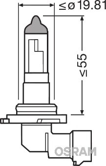 Лампа 12V H10 42W PY20d OSRAM 9145 OSRAM