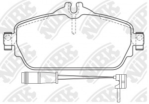 Колодки тормозные MERCEDES C (W205) передние (4шт.) NIBK PN0576W NIBK