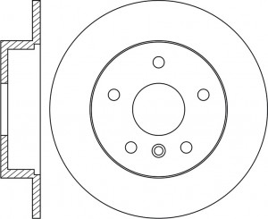 Диск тормозной BMW X1 (F48) (14-) задний (1шт.) NIBK RN2058 NIBK