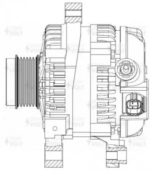 Генератор для а/м Toyota Rav 4 (06-)/Avensis T270 (09-) 2.0i 100A LG 1944 LG1944 START VOLT