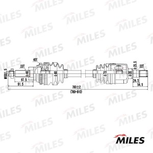 Привод в сборе правый DAEWOO MATIZ 0.8 08- (ABS) (SKF VKJC6345) GC02047 GC02047 MILES