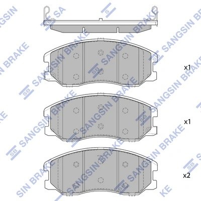 Колодки тормозные дисковые  SP1782 SP1782 SANGSIN