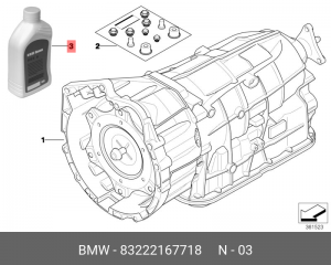Масло трансмиссионное BMW ATF DEXRON VI 1л OE 83 22 2 167 718 BMW
