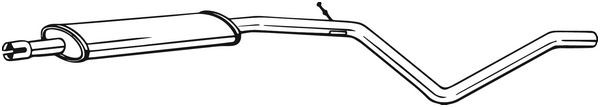 Глушитель RENAULT Logan (06-) средняя часть BOSAL 286-113 BOSAL