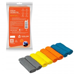Набор салфеток из микрофибры "прямоугольники" 8шт 20х20см AB-V-04 AB-V-04 AIRLINE