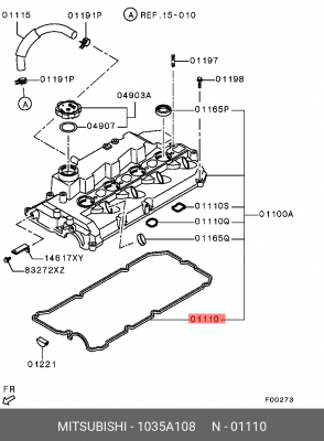 Прокладка клапанной крышки MITSUBISHI 1035A108 1035A108 MITSUBISHI