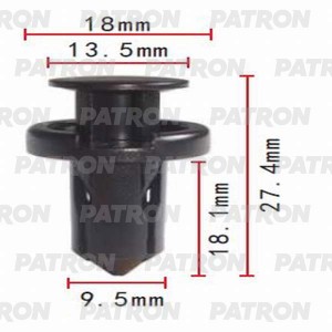 Клипса пластмассовая Infiniti, Nissan, Subaru применяемость: бампер P370341 P370341 PATRON
