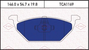 Колодки тормозные дисковые передние AUDI A3 96-SKODA Octavia 96-VW Golf 97- TCA1 TCA1169 TATSUMI