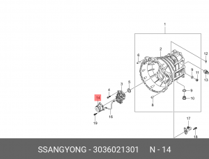 Подшипник выжимной SSANGYONG Actyon (06-),Kyron (05-) (D20/27,E23) гидравлически 3036021301 SSANG YONG