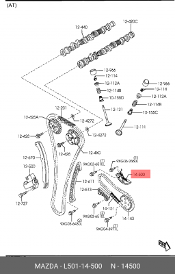 Натяжная дуга L50114500 L501-14-500 MAZDA