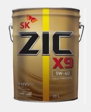 Масло моторное ZIC X9 SN/CF/A3/B3/A3/B4 5W40 синт.20л 192000 ZIC