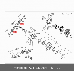 пыльник! сайлентблока рычага подвески\ MB A 211 333 06 97 MERCEDES BENZ