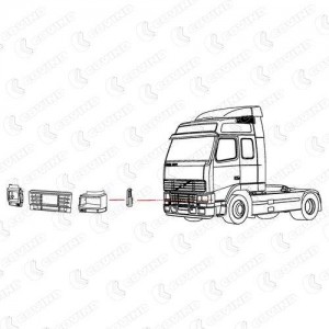крепление облицовки фары! \Volvo FH12/16 OLD 0FH95 COVIND