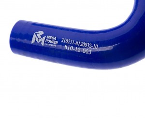 Патрубок ГАЗ-3302 ЕВРО-3 отопителя синий силикон MEGAPOWER 81012003 MEGA POWER