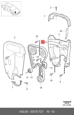 Комплект ГРМ VOLVO OE 30731727 VOLVO