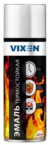 Краска термостойкая белая аэрозоль 520мл VIXEN VX53001 VIXEN