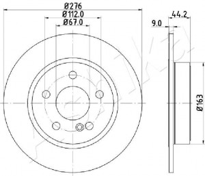 MERCEDES BENZ A140/160 W176 (2012>) 61000502 ASHIKA