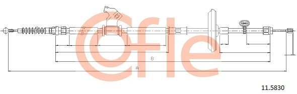 трос ручника задний правый! L1814/1687\ Chevrolet Cruze 1.6-1.8/1.7CDI/2.0CDI 09 92115830 COFLE