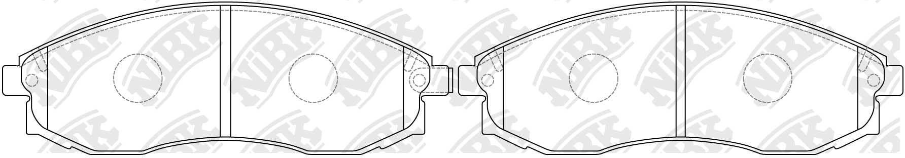 Колодки тормозные MITSUBISHI L200 (97-06) передние (4шт.) NIBK PN2824 NIBK