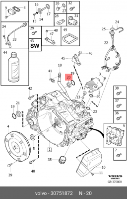 Сальник привода LH 30751872 30751872 VOLVO