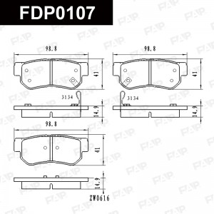 Тормозные колодки дисковые смесь CERAMIC FDP0107 FDP0107 FAP