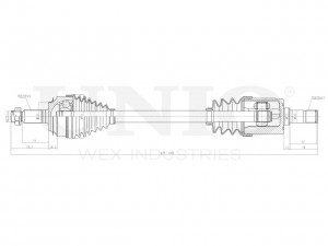 Привод в сборе передний левый CVJ-10009 UNIO