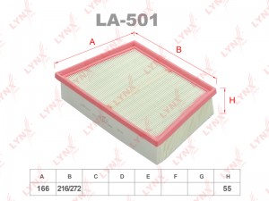 Фильтр воздушный LA-501 LA-501 LYNXAUTO