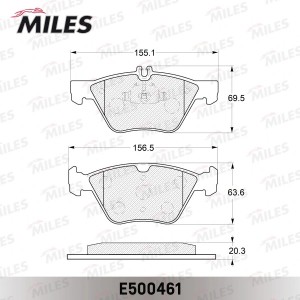 Колодки тормозные передние (Смесь CERAMIC серия PRO) MERCEDES W210/211/208 200-3 E500461 MILES