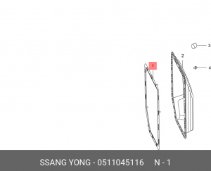 Прокладка SSANGYONG Actyon (10-) (6A/T) поддона АКПП OE 0511-045116 SSANG YONG