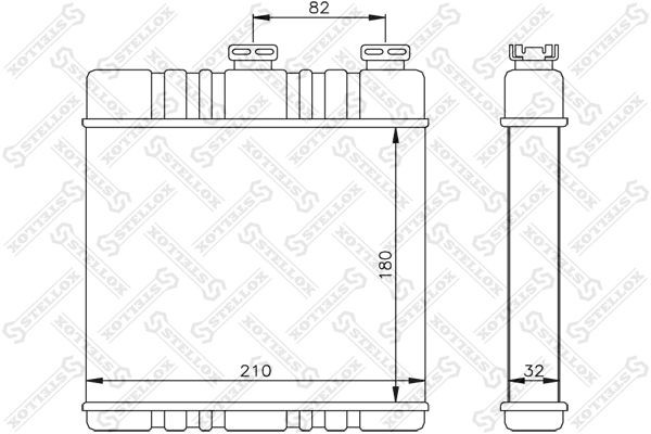 Радиатор отопителя OPEL Astra G,Zafira A (98-10) STELLOX 10-35071-SX STELLOX