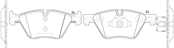 Колодки тормозные передние BMW 5 F10/F11 2.0-3.0 10- BP32545 BP32545 SB NAGAMOCHI