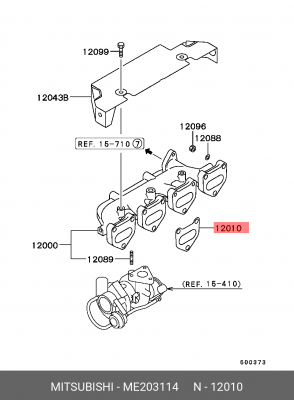 ПРОКЛАДКА ВЫПУСКНОГО КОЛЛЕКТОРА ME203114 ME203114 MITSUBISHI