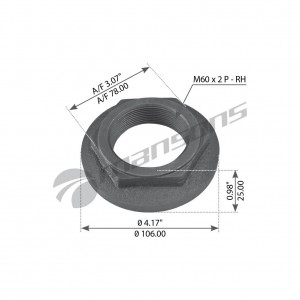 ГАЙКА СТУПИЦЫ TR М60x2/Н23/SW77 ПРАВАЯ MANSONS 150.002 MANSONS
