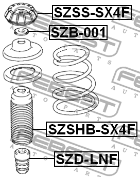 Опора амортизатора SZSS-SX4F SZSS-SX4F FEBEST