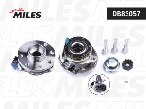 Ступица колеса передняя с подшипником с ABS (4 отверстия) OPEL ASTRA G/ZAFIRA A  DB83057 MILES