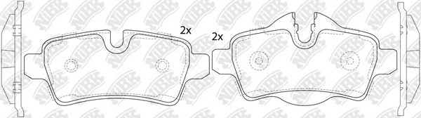 Колодки тормозные MINI Cooper (06-) задние (4шт.) NIBK PN0509 NIBK