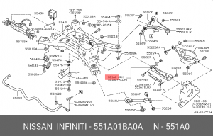 NISSAN INFINITI FX 35/50 (S51) (2008>) 551A0-1BA0A NISSAN