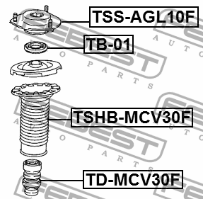 Опора амортизатора TOYOTA CAMRY/HYBRID ACV51/ASV50/AVV50/GSV50 2011- TSS-AGL10F TSS-AGL10F FEBEST