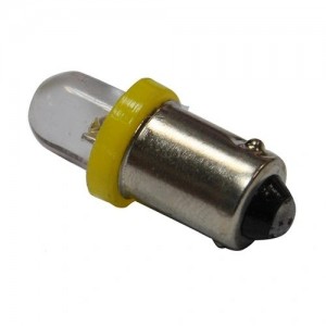 Лампа светодиодная 12V T4W BA9s Round Yellow MEGA ELECTRIC ME0406Y MEGA POWER